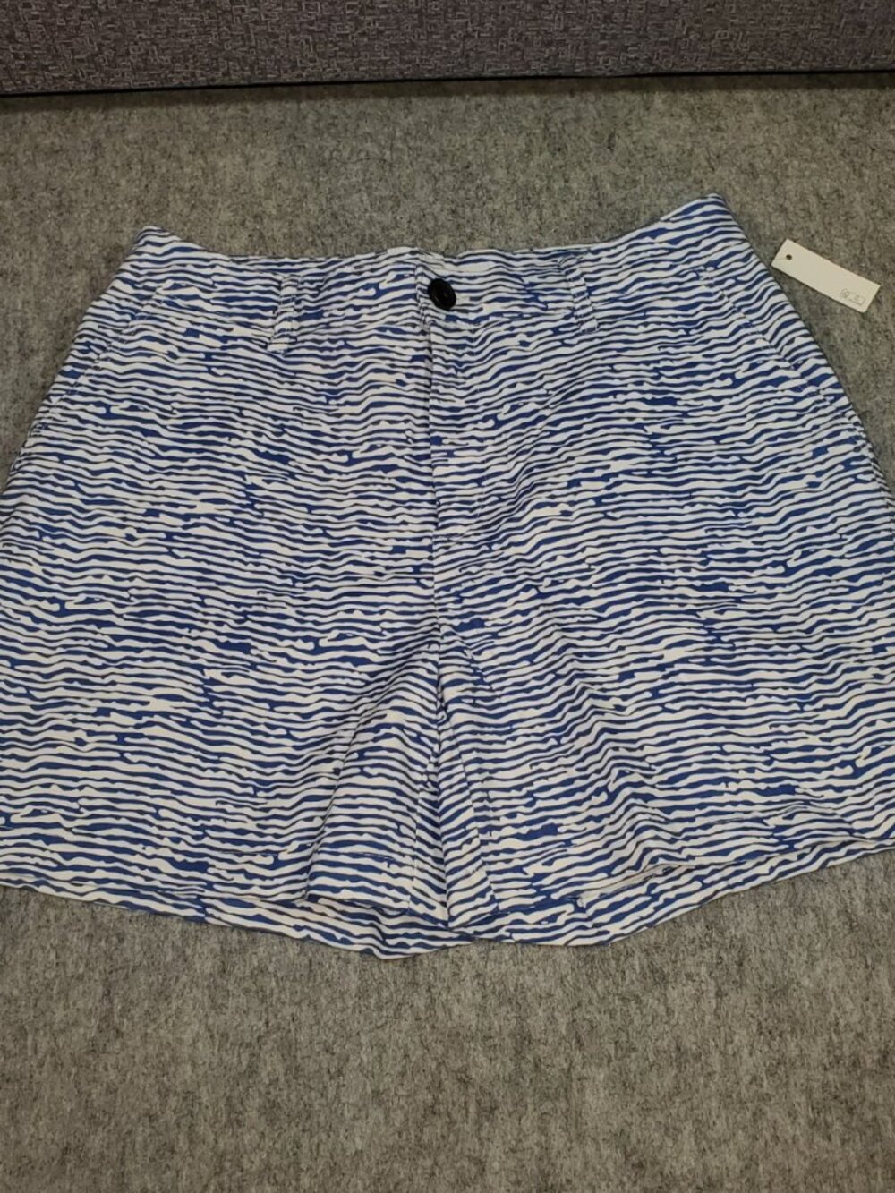 NWT Blue and White Weave Lines Women's Chino Shorts Size 10